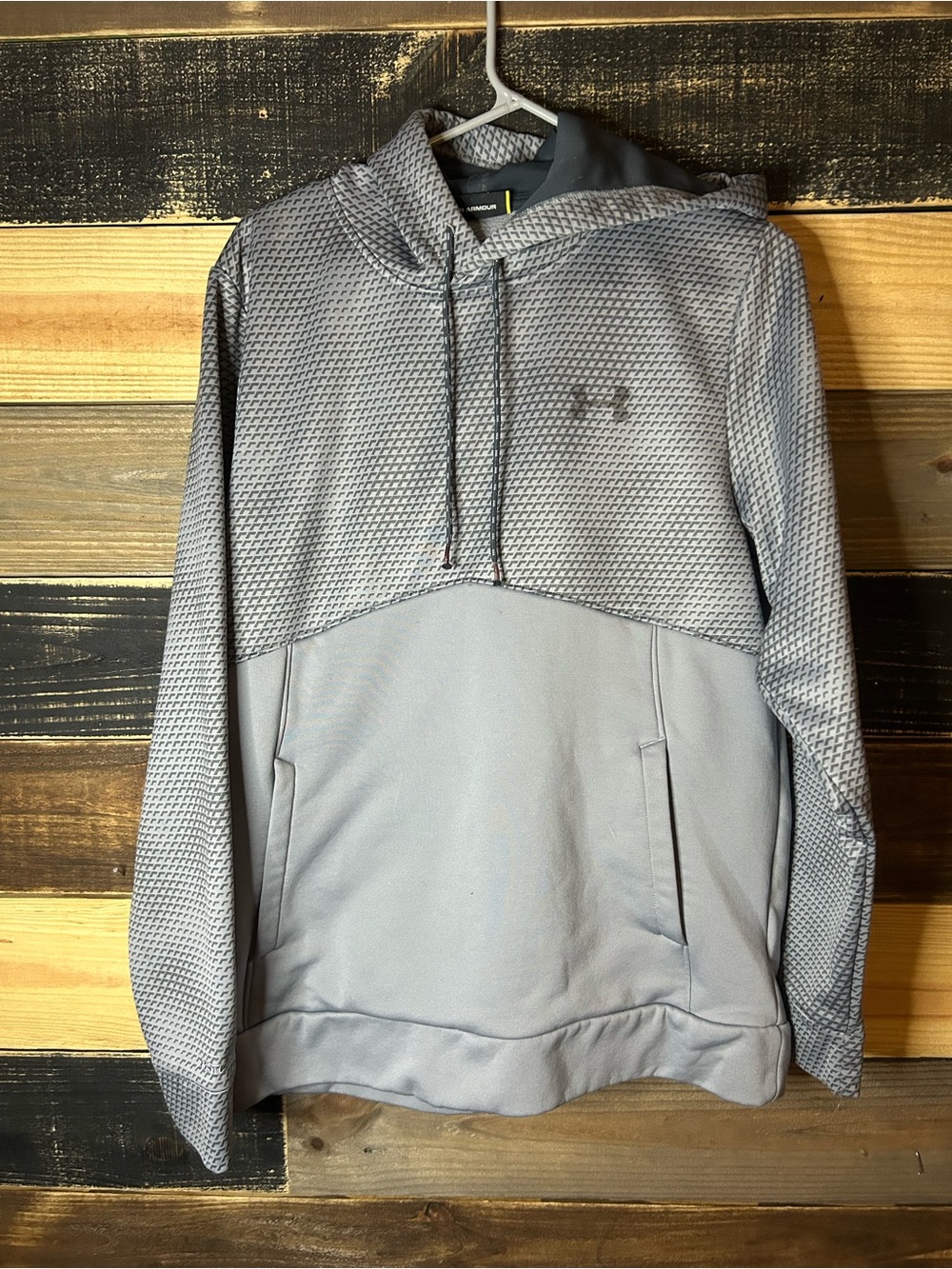 Under Armour Light Gray Textured Pullover Hoodie